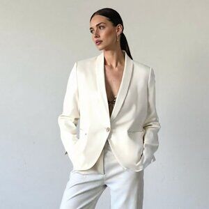 J. Crew “Parke” Blazer in Crisp White – Made in Sri Lanka, Size 8